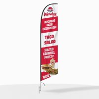 Wendy’s Menu Feather Flag with Ground Spike