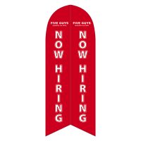 Five Guys Now Hiring Feather Flag with Ground Spike