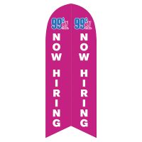 99 Cent Store Now Hiring Feather Flag with Ground Spike