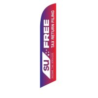 Su Tax Return Feather Flag with Ground Spike