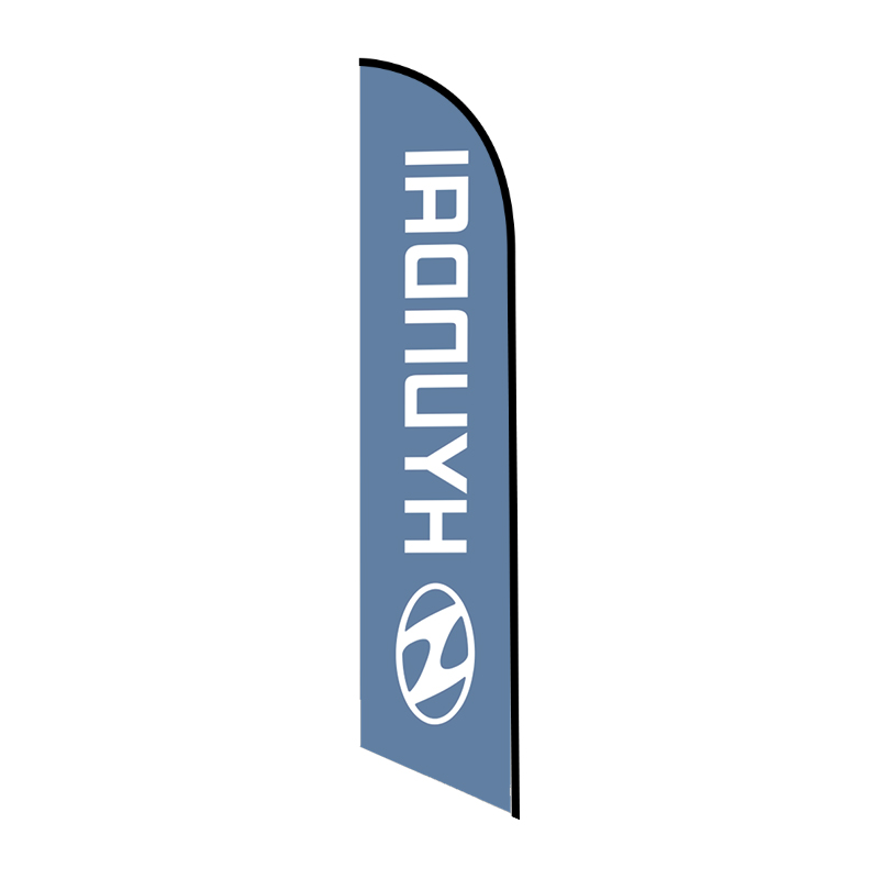 Blue Hyundai feather flag for car dealerships and auto advertising