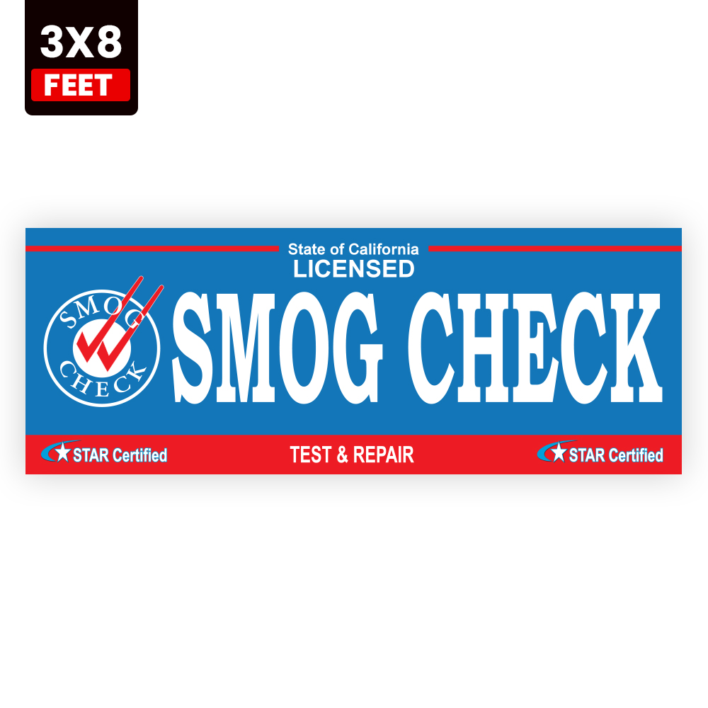 Licensed STAR Smog Check Test and Repair Vinyl Banner - Image 3