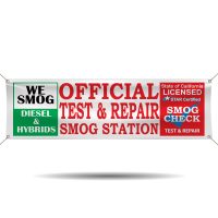 Licensed Test and Repair Smog Station for Diesel and Hybrids Vinyl Banner