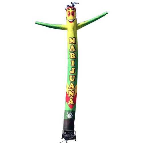 Marijuana Inflatable Tube Man - 18ft air powered puppet dancer