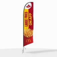 McDonald’s Large Fries $1 App Promotion Feather Flag with Ground Spike
