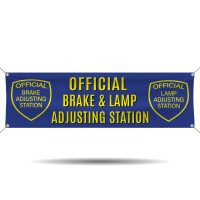 Official Brake and Lamp Adjusting Station Vinyl Banner