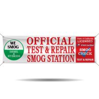 Official Licensed Smog Station for Diesel and Hybrids Vinyl Banner