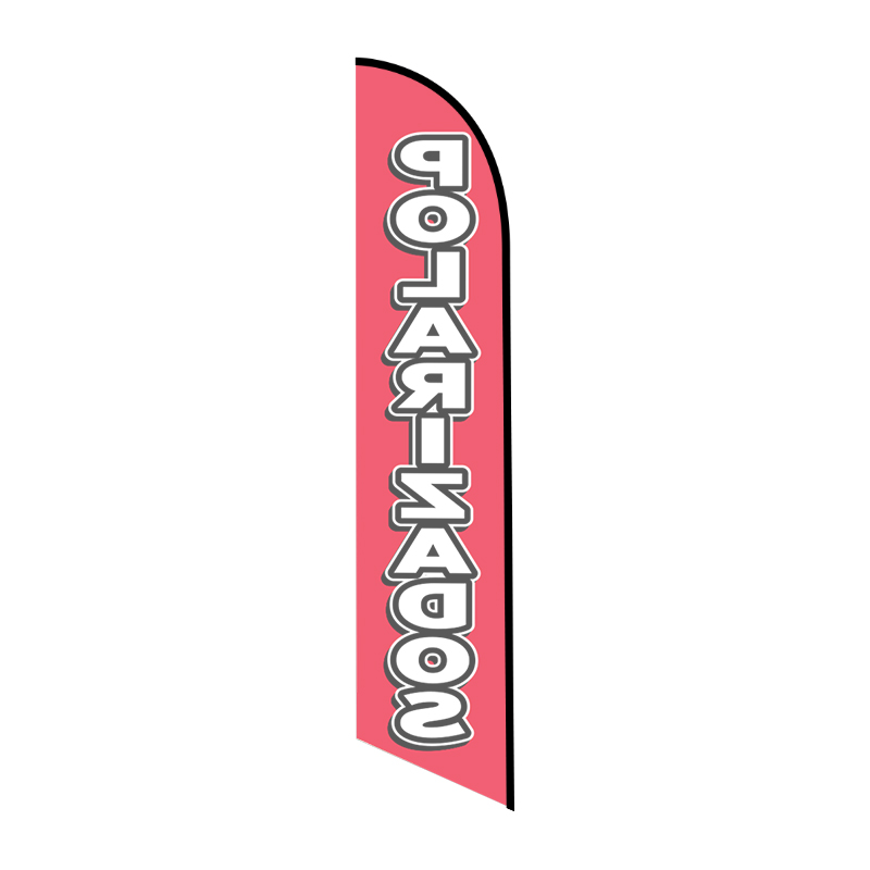 Red Polarizados feather flag for window tinting and car shops