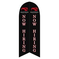 Red Lobster Now Hiring Feather Flag with Ground Spike