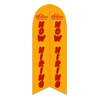 Red Robin Now Hiring Feather Flag with Ground Spike