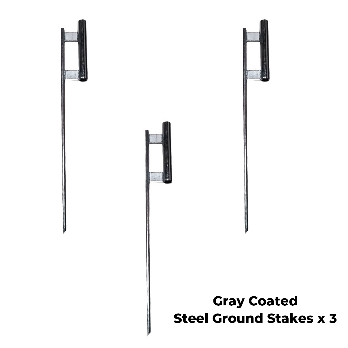 Feather Flag Pole Kit, 3 Pack of Aluminum Swooper Flag Pole Kits, Tie Down Clips, with Ground Stakes - Image 3