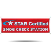 STAR Certified Smog Check Station Vinyl Banner