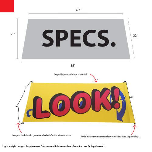 Dimensions of Car Windshield Banners.