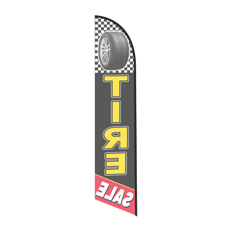 Tire Sale Feather Flag (Black) - Image 4