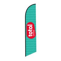 TOTAL Wireless Branded Feather Flag with Ground Spike