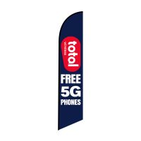 TOTAL Wireless FREE 5G Phones Feather Flag with Ground Spike