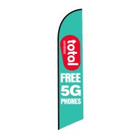 TOTAL Wireless FREE 5G Phones Feather Flag Kit with Ground Spike (Teal)