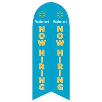 Walmart Now Hiring Feather Flag with Ground Spike
