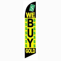 We Buy Gold feather flag
