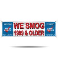 We Smog 1999 and Older Vehicles Vinyl Banner